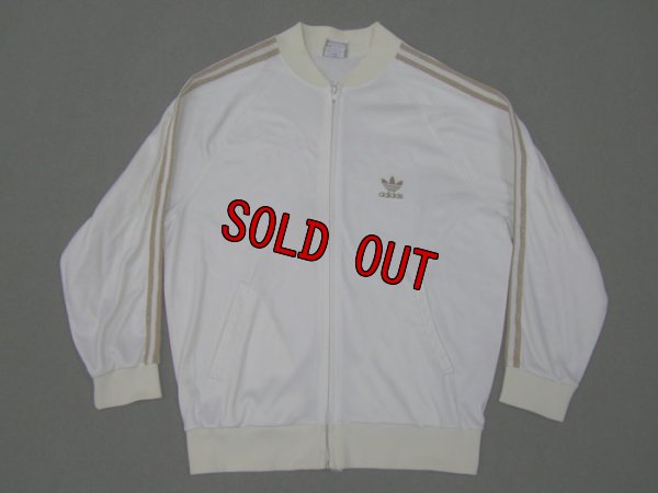 画像1: adidas 白x金ラメUSA製ジャージ