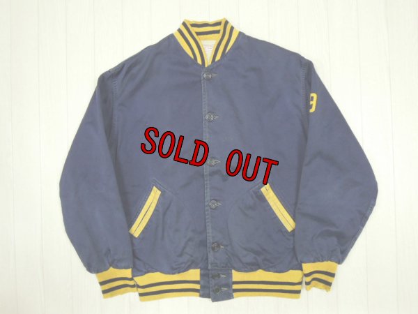 画像1: 〜50's Mitchell&Ness コットンボタンスタジャン／フェルトレター