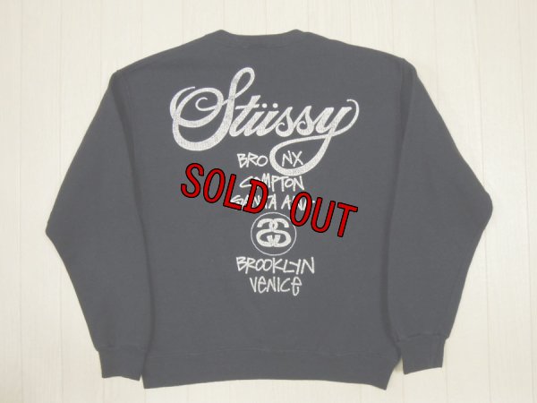 画像2: 80's stussy スウェット／初期サテン黒タグ／M