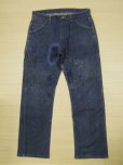 画像2: Wrangler 11MWZ デニムパンツ／斜めベル／W34 (2)