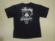 画像1: 80's stussy Tシャツ／黒タグUSA製／XL (1)