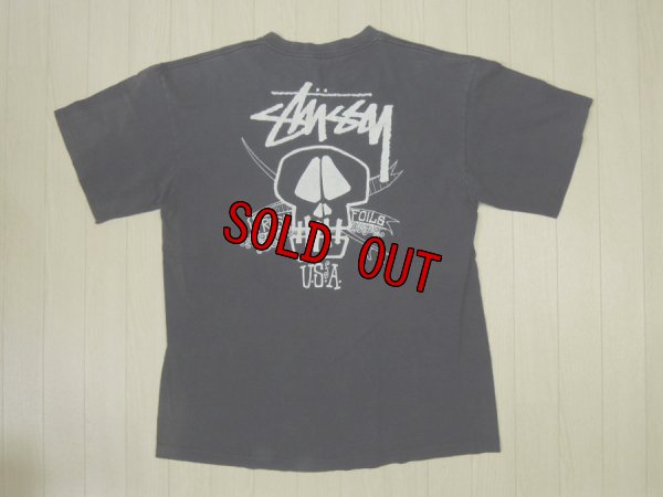 画像1: 80's stussy Tシャツ／黒タグUSA製／XL