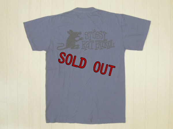 画像1: 80's stussy Tシャツ／黒タグUSA製／M