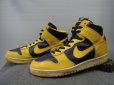 画像1: 80's NIKE DUNK Hi／黒x黄／10ハーフ (1)