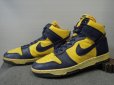 画像1: 80's NIKE DUNK Hi／紺x黄／10ハーフ (1)