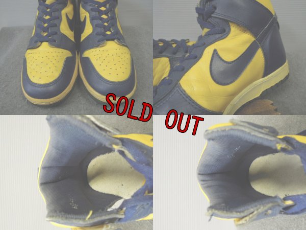画像4: 80's NIKE DUNK Hi／紺x黄／10ハーフ