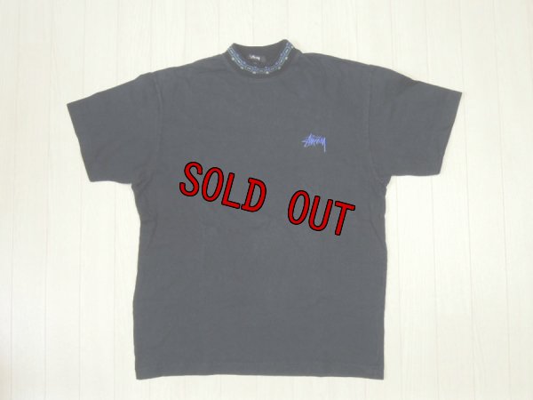 画像1: 80's stussy Tシャツ／黒細タグUSA製／M