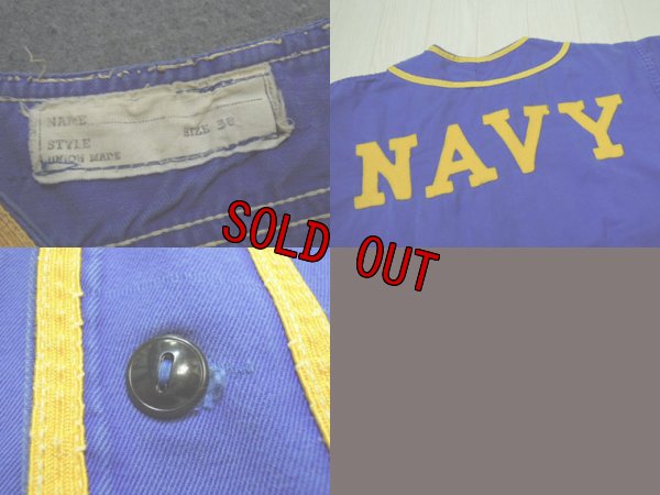 画像3: 〜60's US NAVY ベースボールシャツ／フェルトレター