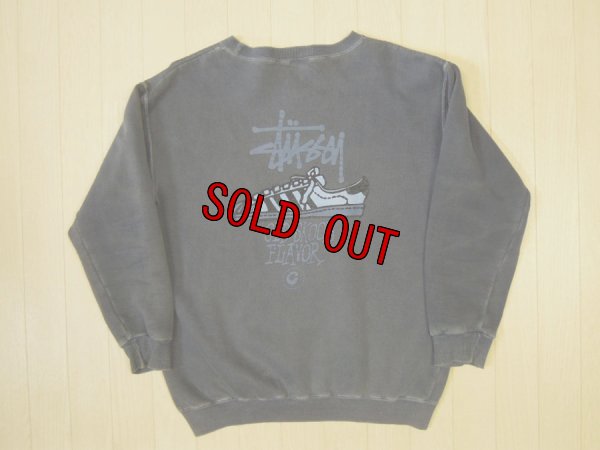 画像1: 90's stussy スウェット／白タグ-USA製／L