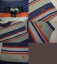 画像3: 80's stussy ボーダーTシャツ／黒タグ-USA製／L (3)