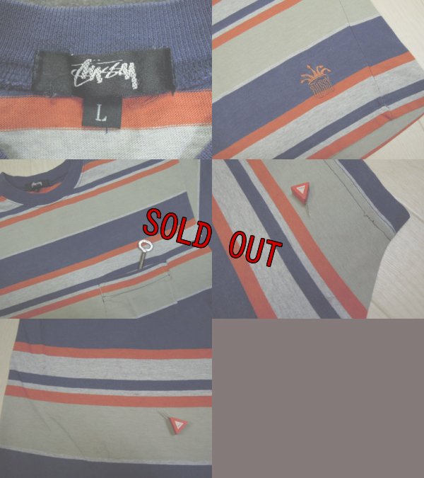画像3: 80's stussy ボーダーTシャツ／黒タグ-USA製／L