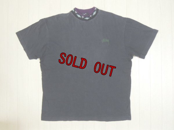 画像1: 80's stussy Tシャツ／黒タグ-USA製／L