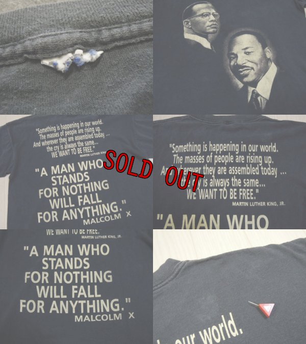 画像3: 90's MALCOLM X & M.L.KING Tシャツ／L
