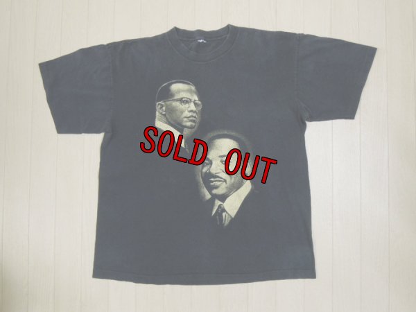 画像1: 90's MALCOLM X & M.L.KING Tシャツ／L