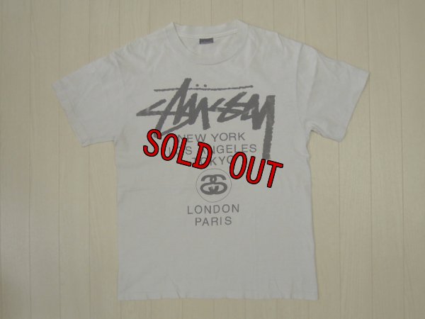 画像1: 80's stussy Tシャツ／黒タグ-USA製／M