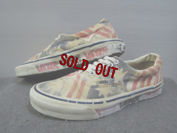 画像1: 〜90's VANS ERA／USA製-柄サイドテープ／7〜7ハーフ