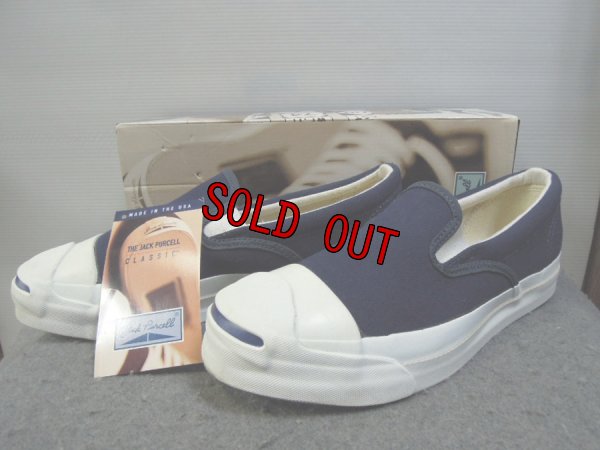 画像1: 90's CONVERSE JACK PURCELL SLIP-ON／USA製／9ハーフ