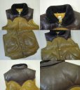 画像4: 70's ROCKY MOUNTAIN ダウンベスト／オールレザー＆黒ボア (4)