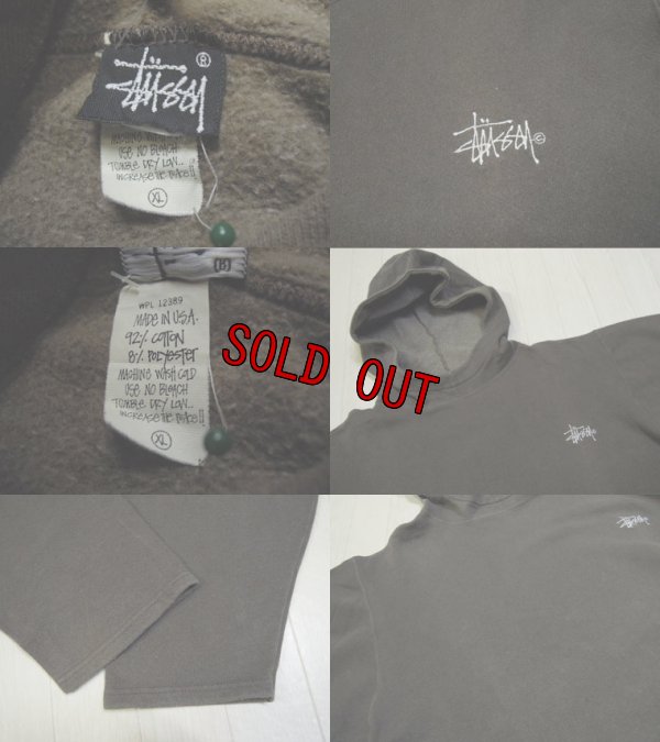 画像3: 80's STUSSY スウェットパーカー／黒タグUSA製／XL