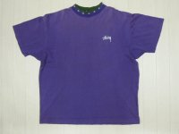 80's stussy Tシャツ／黒タグ-USA製／M