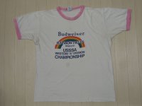 80's SOFFE リンガーTシャツ／Budweiser／L