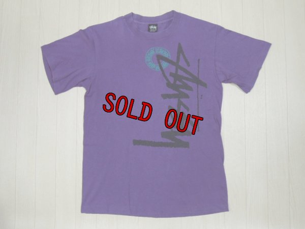 画像1: 80's stussy Tシャツ／黒タグ-USA製／L