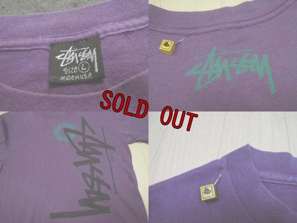 画像3: 80's stussy Tシャツ／黒タグ-USA製／L