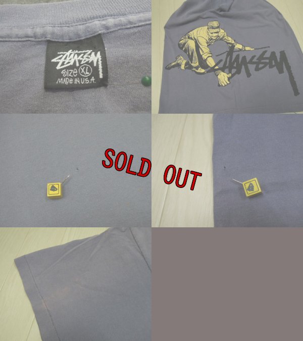 画像3: 80's stussy Tシャツ／黒タグ-USA製／XL