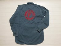 50's Lee コットンワークシャツ／チェーンステッチ刺繍