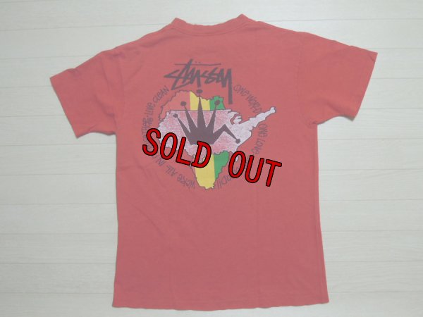 画像2: 80's stussy Tシャツ／黒タグ-USA製／初期ラスタ／L