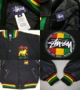 画像3: 90's〜紺タグ stussy ラスタ スタジャン  (3)