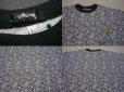 画像3: 80's 黒タグstussy総柄ポケット付き半袖Tシャツ (3)