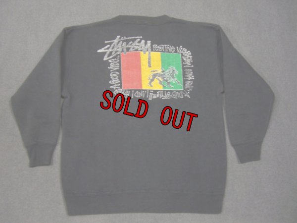 画像1: stussy 80's黒タグ長袖スウェット