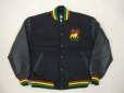 画像1: 90's〜紺タグ stussy ラスタ スタジャン  (1)