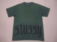画像1: 80's 黒タグstussy 半袖Tシャツ／XL (1)