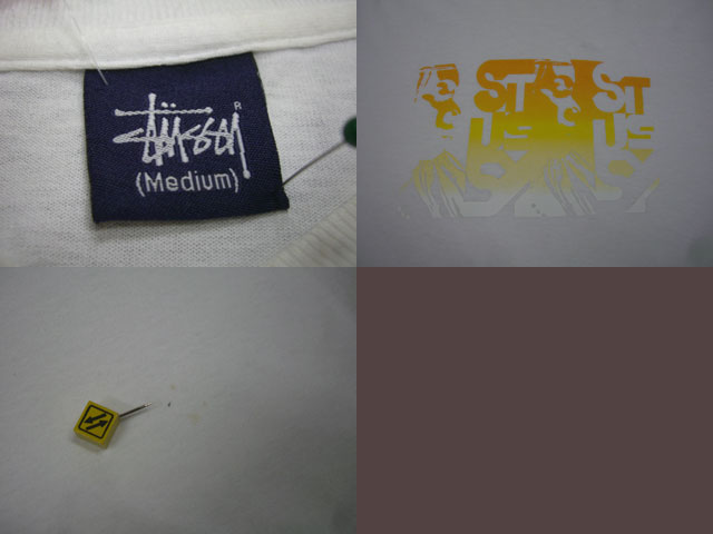 STUSSY - 【美品】90's USA製 STUSSY マイクスタンド デザイン シャツ 