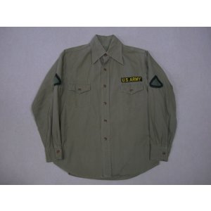 画像: 50's US ARMY シャツ／尿素ボタン／S