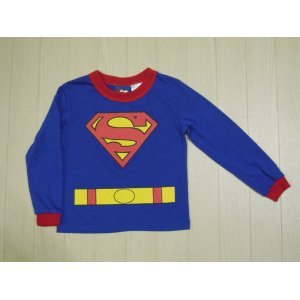 画像: SUPERMAN キッズ長袖Tシャツ／4-5