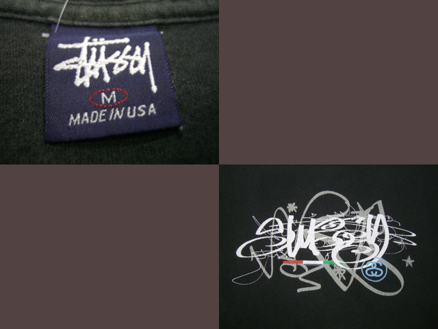 画像: 90's〜stussy 半袖Tシャツ／紺タグ-USA製／M