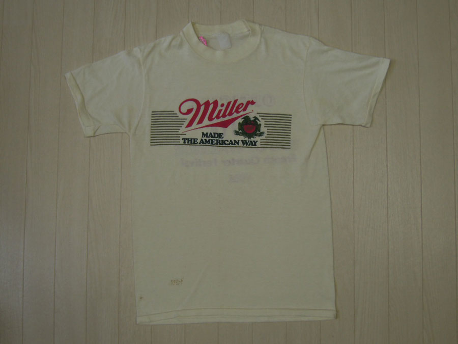 画像1: 80's UNKNOWN Tシャツ／miller BEER／M (1)