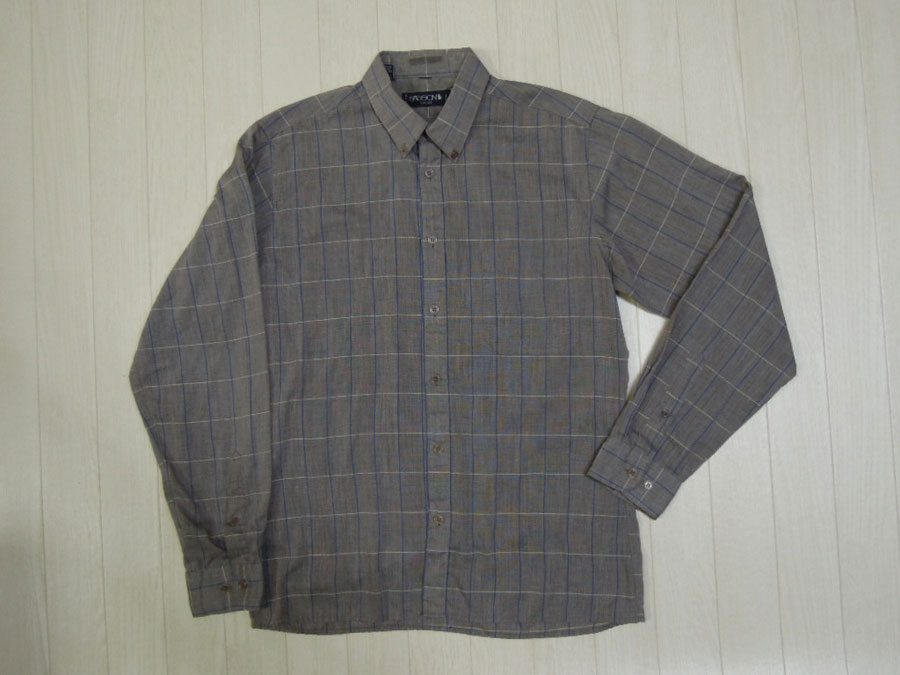 画像1: 〜90's SASSON チェックBDシャツ／S (1)