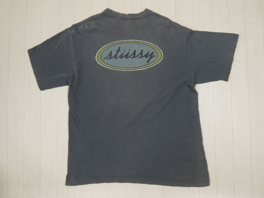 画像1: 80's stussy Tシャツ／黒タグ-USA製／XL (1)