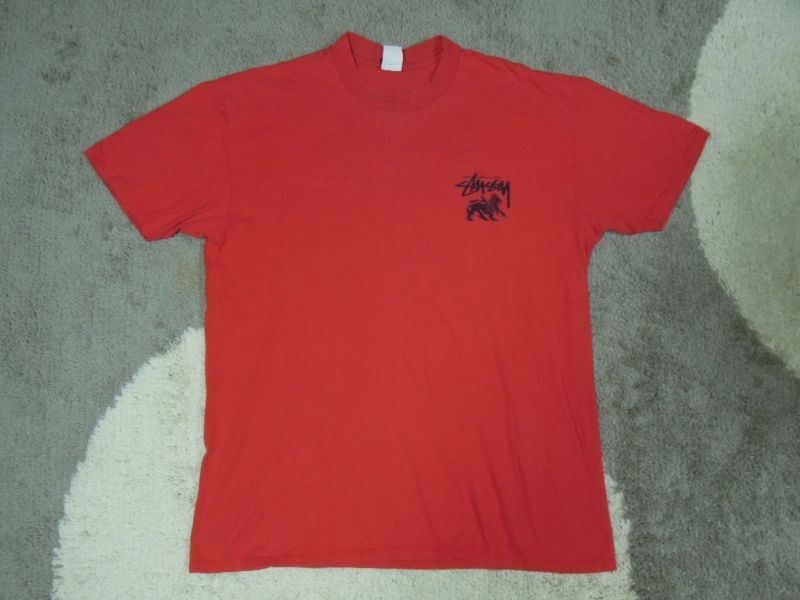 画像2: 80's stussy Tシャツ／黒タグ-USA製／初期ラスタ／L〜XL (2)