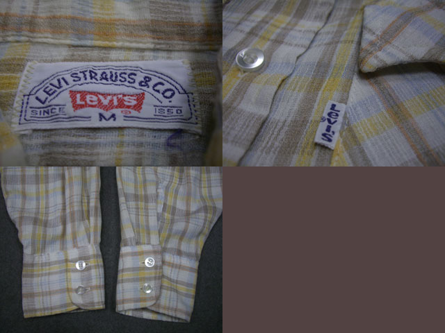 画像: 70's Levi'sチェックシャツ／M