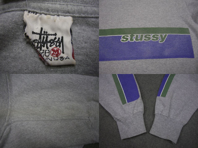 画像: 90's stussy 長袖Tシャツ／白タグ-USA製／M