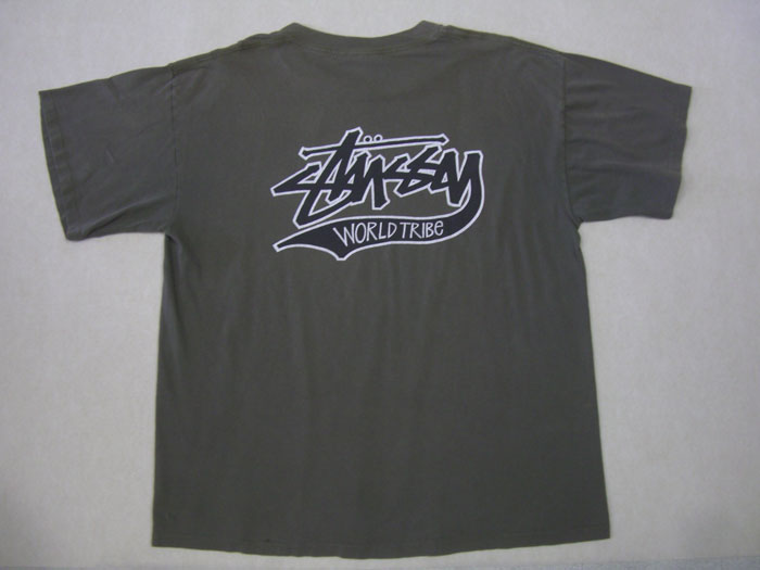 画像1: 80's黒タグ stussy Tシャツ／XL (1)